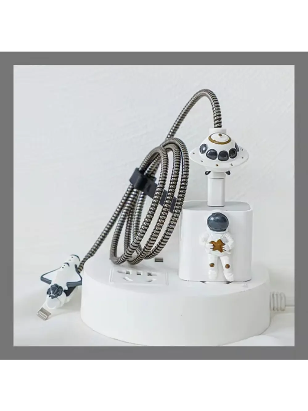 Spaceship Astronaut iPhone Charger cover Cable Protectors P22